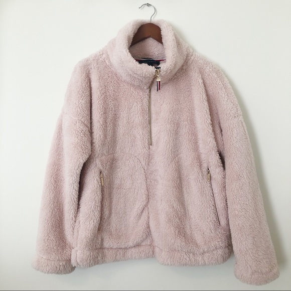 { tommy hilfiger } • sherpa fleece pullover/jacket - Picture 1 of 8